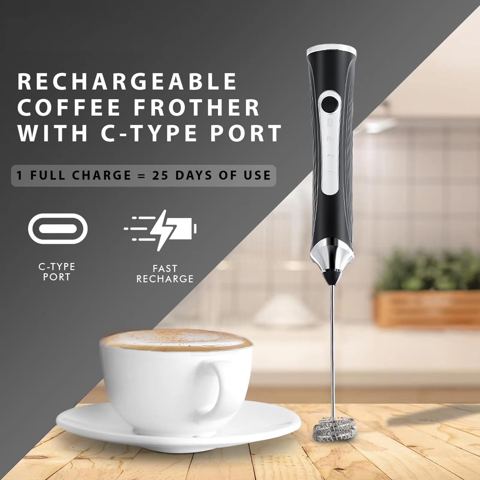 Kitchen Appliances B&Q - Electric milk frother, milk coffee mixer,