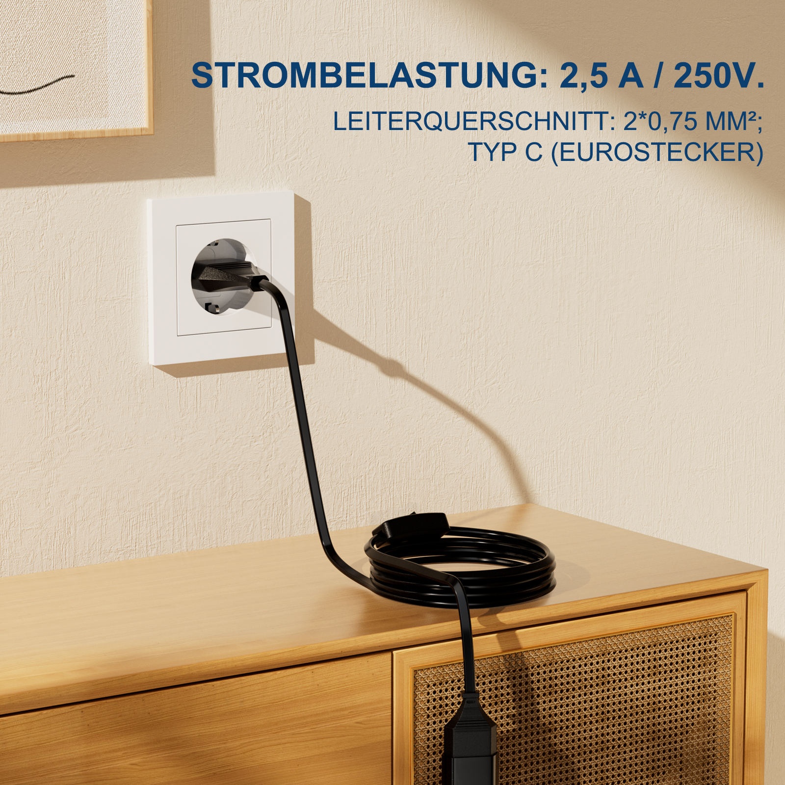 2.5A 250V European standard ex – Kitchen Appliances Extension Cord recenzja i cena