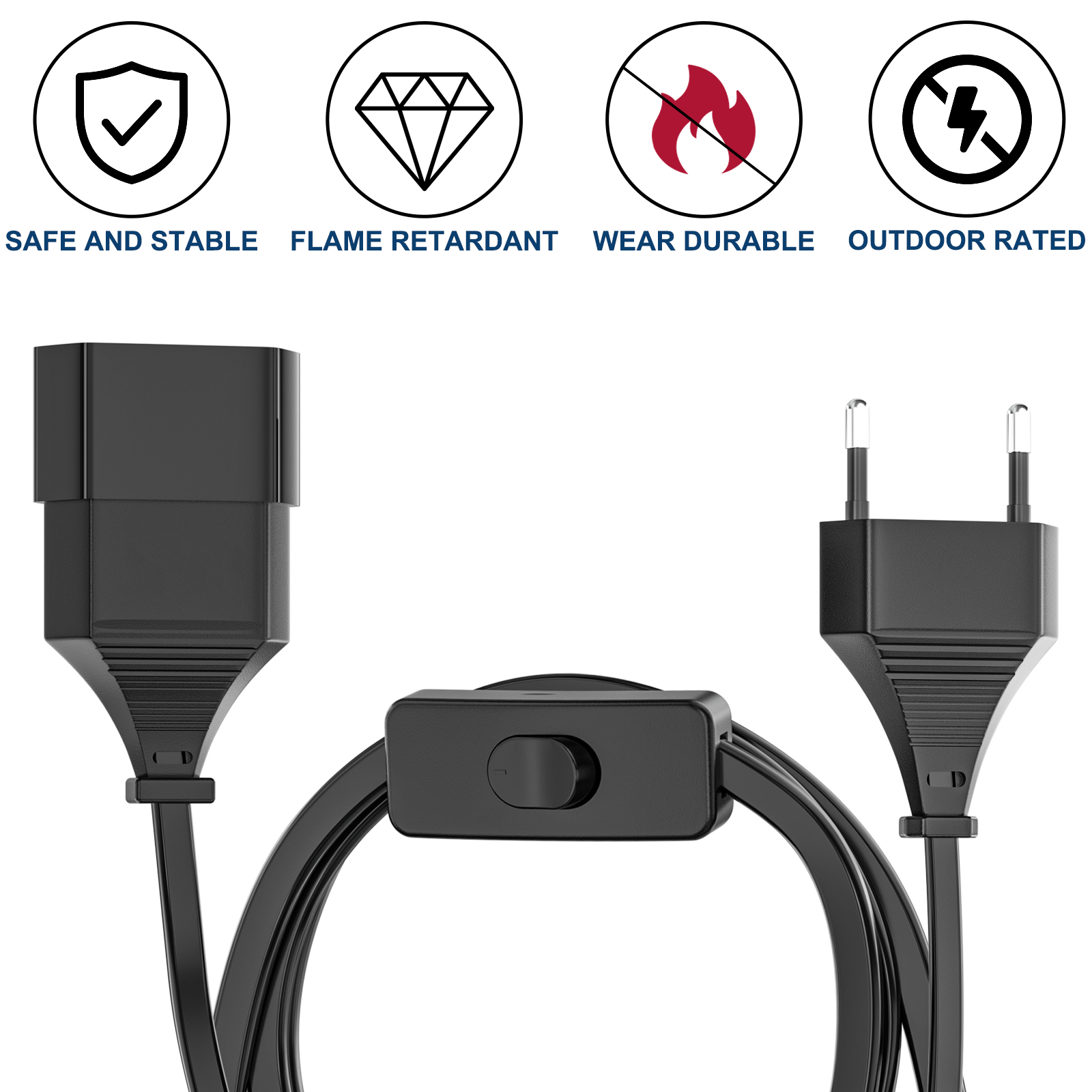 2.5A 250V European standard ex – Kitchen Appliances Extension Cord recenzja i cena