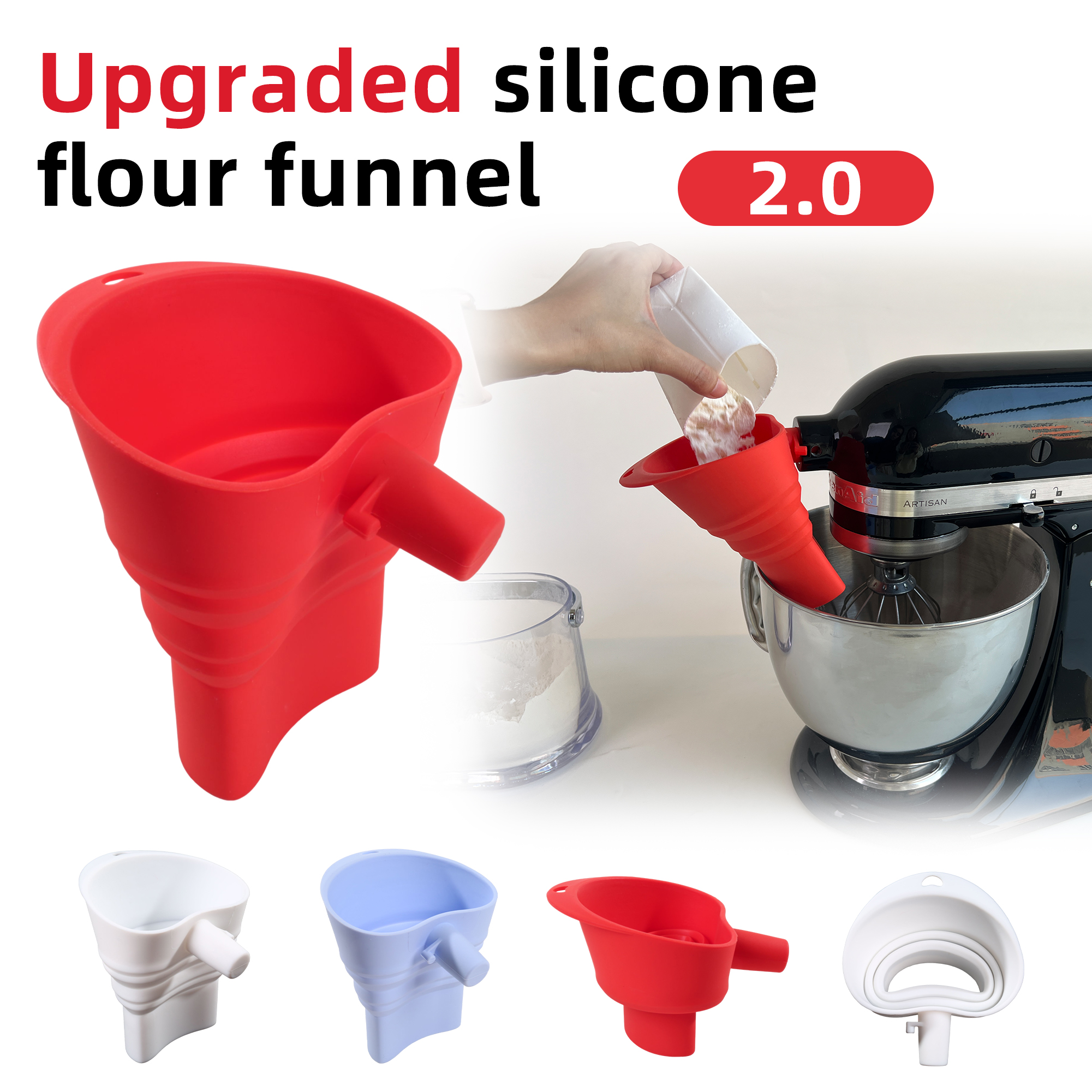 1/3pcs mix Silicone Flour Funn – Kitchen Appliances B&Q recenzja i cena