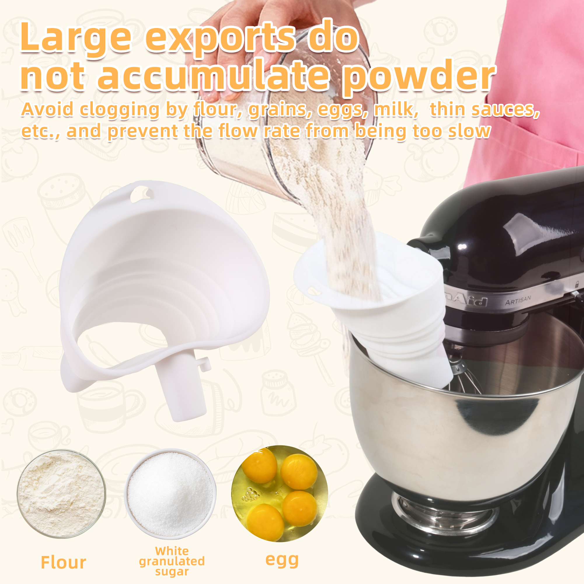 1/3pcs mix Silicone Flour Funn – Kitchen Appliances B&Q recenzja i cena